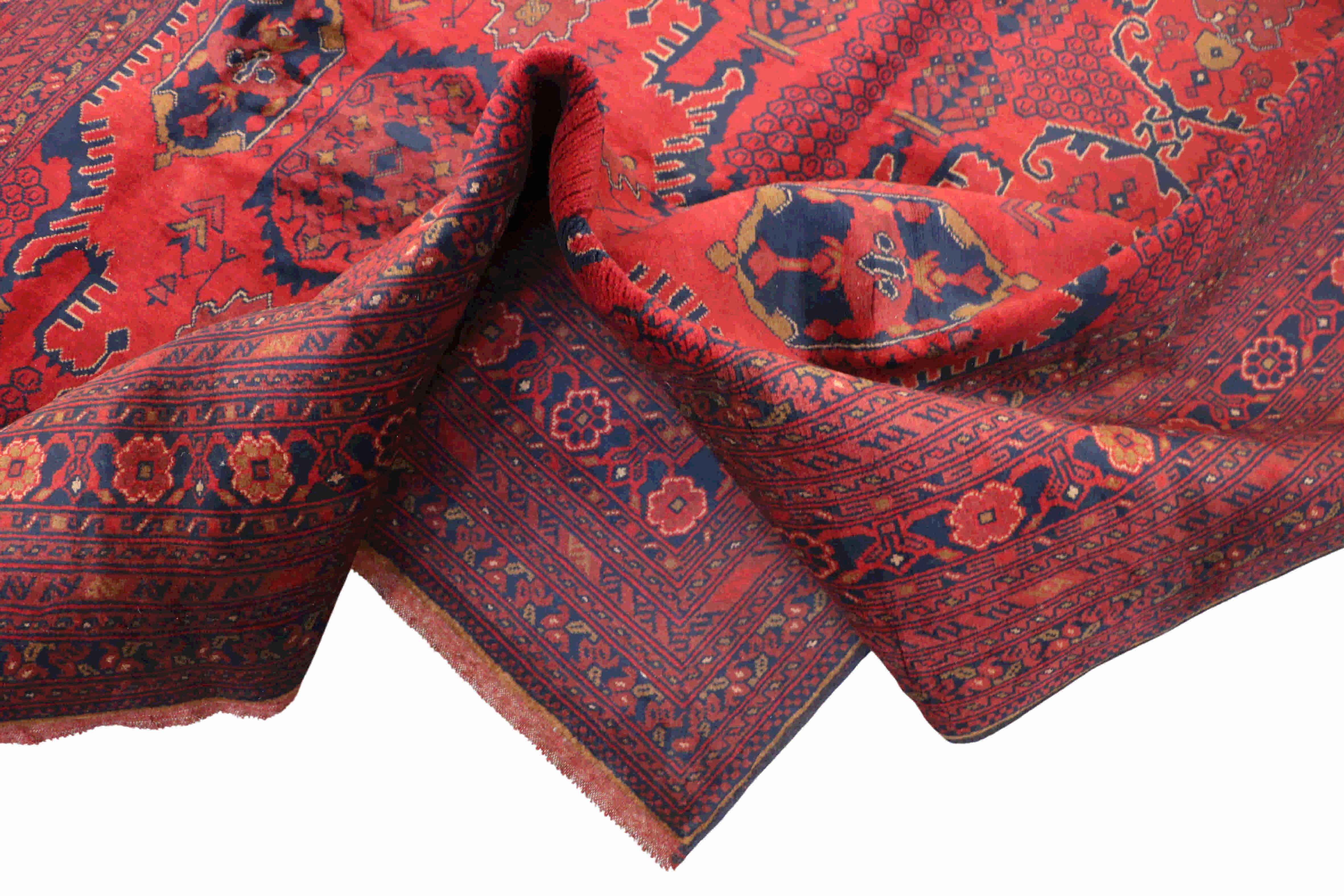 Handmade soft afghan khan rug
