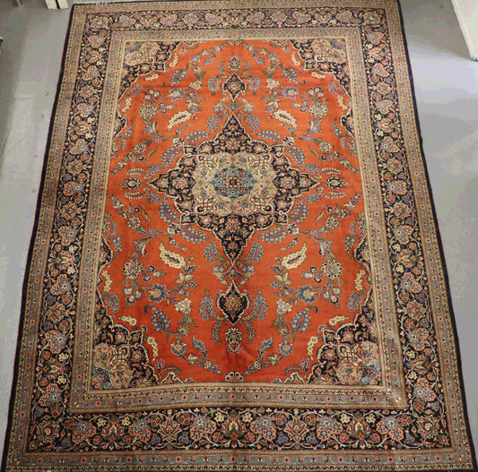 9354 Authentic handmade old Persian Kashan 438 x 318cm