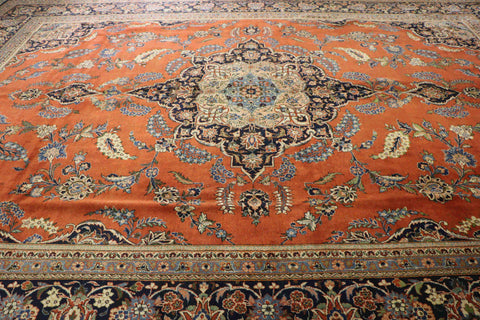 9354 Authentic handmade old Persian Kashan 438 x 318cm - Rugoutlet
