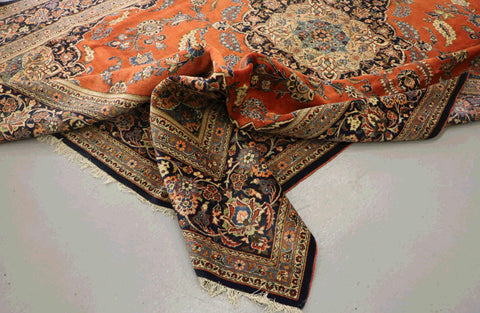 9354 Authentic handmade old Persian Kashan 438 x 318cm - Rugoutlet