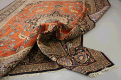 Persian kashan old red and blue