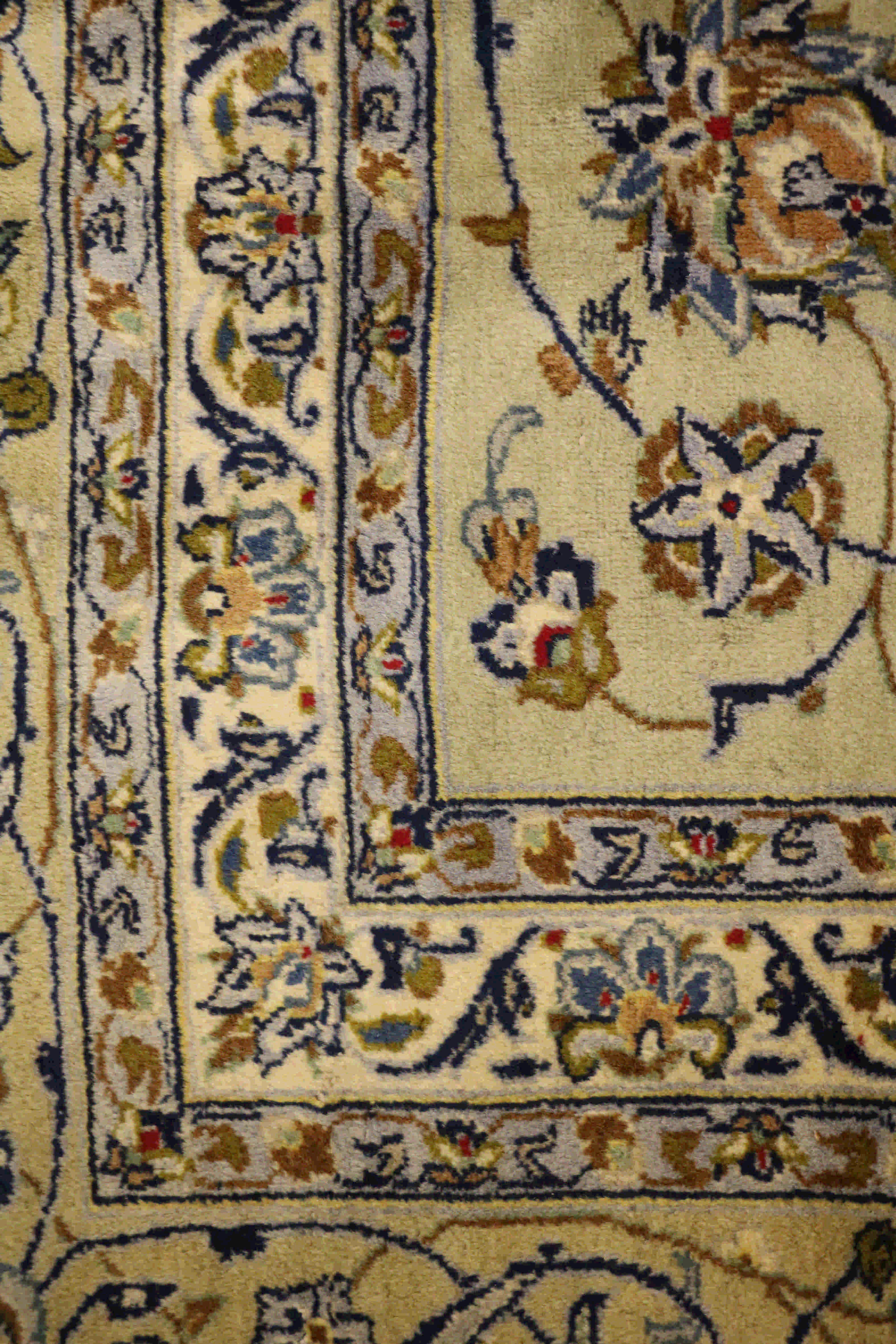 large Gray Kashan rug